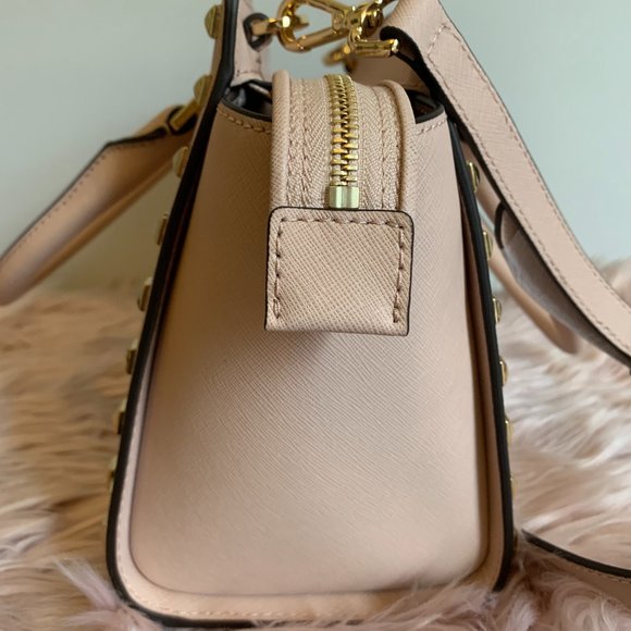 NWT! MICHAEL KORS MK SELMA STUDDED MEDIUM SATCHEL SHOULDER BAG W DUST BAG - Picture 10 of 15